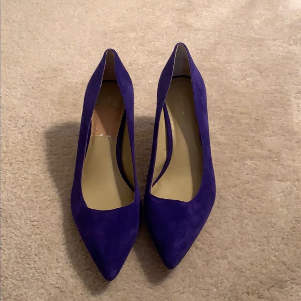 Purple suede Ann Taylor heels
